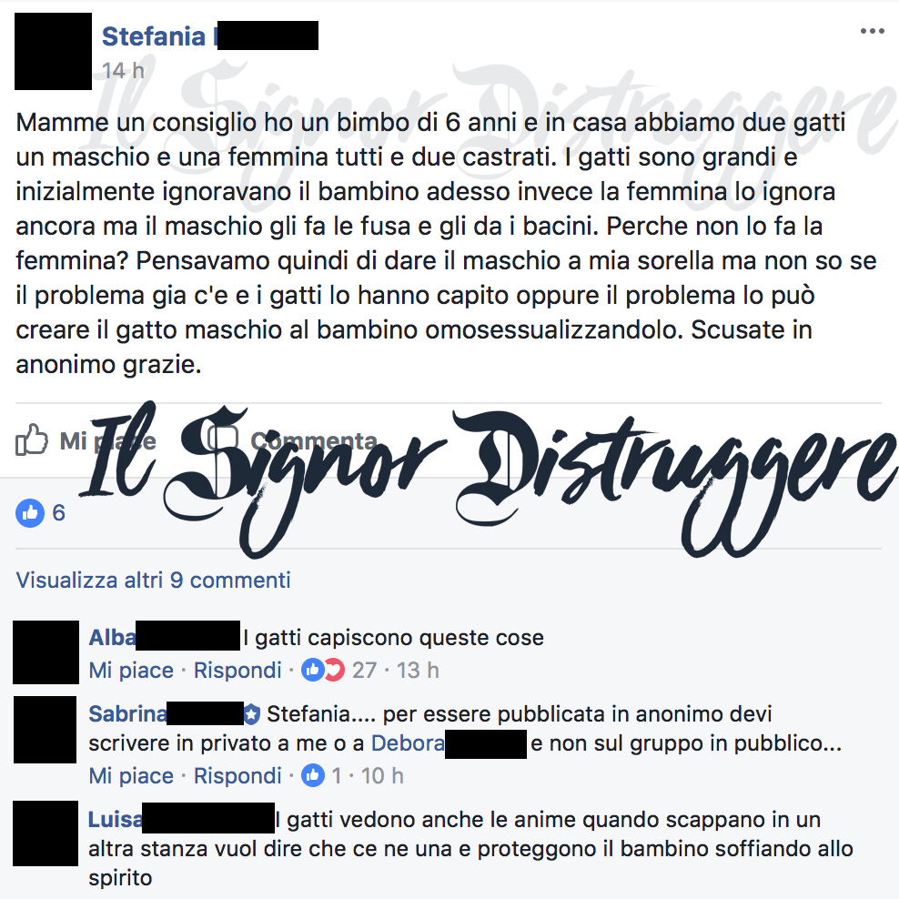 I TEMIBILI AVVERSARI DELLA PAGINA: L'OMOSES SUALIZZATRICE FELINA