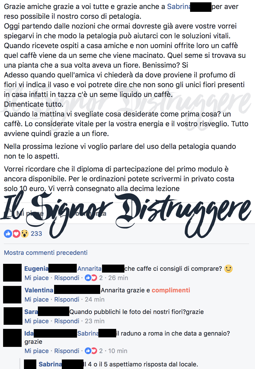 LA PETALOGIA - Lezione 7