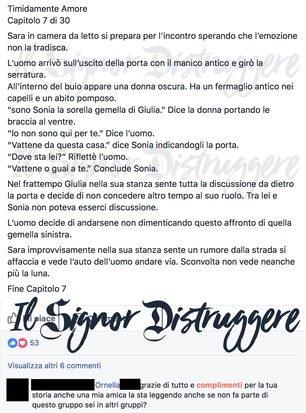 TIMIDAMENTE AMORE CAP 7 - La donna oscura