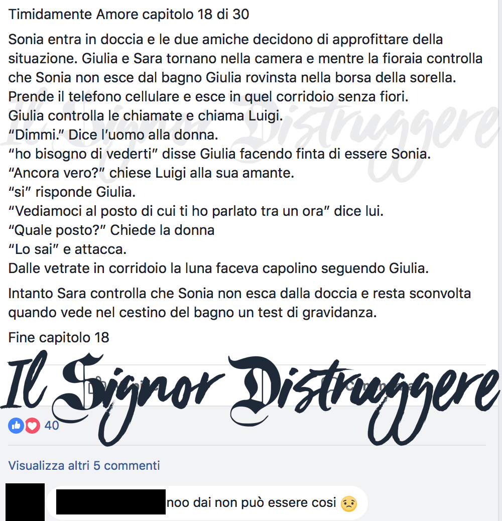 TIMIDAMENTE AMORE CAP 18 - L'Inganno
