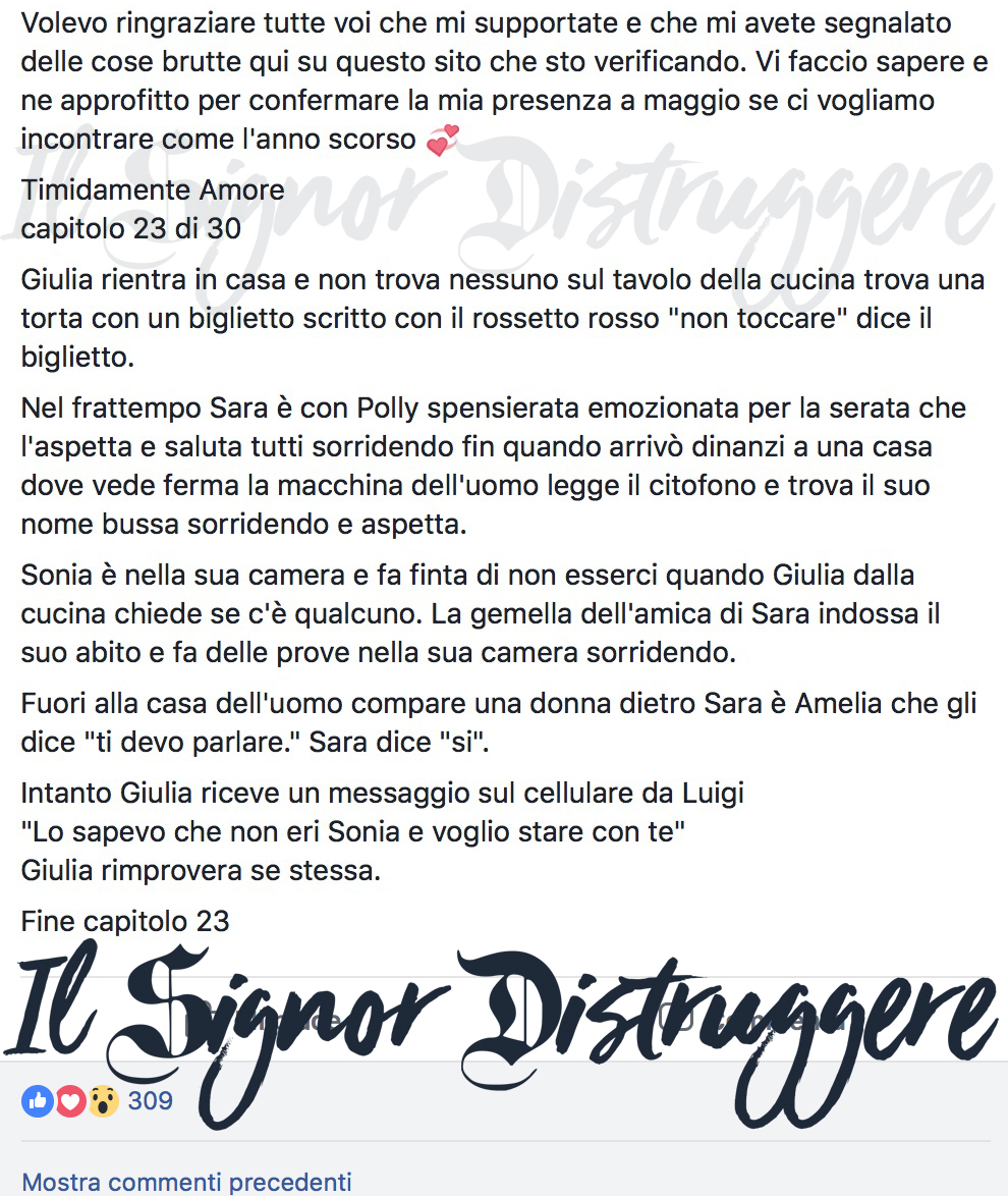 TIMIDAMENTE AMORE CAP 23 - La scelta di Destino