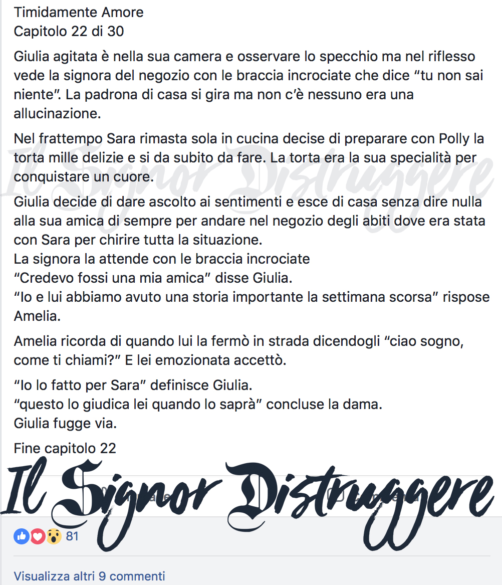 TIMIDAMENTE AMORE CAP 22 - I motivi di un odio
