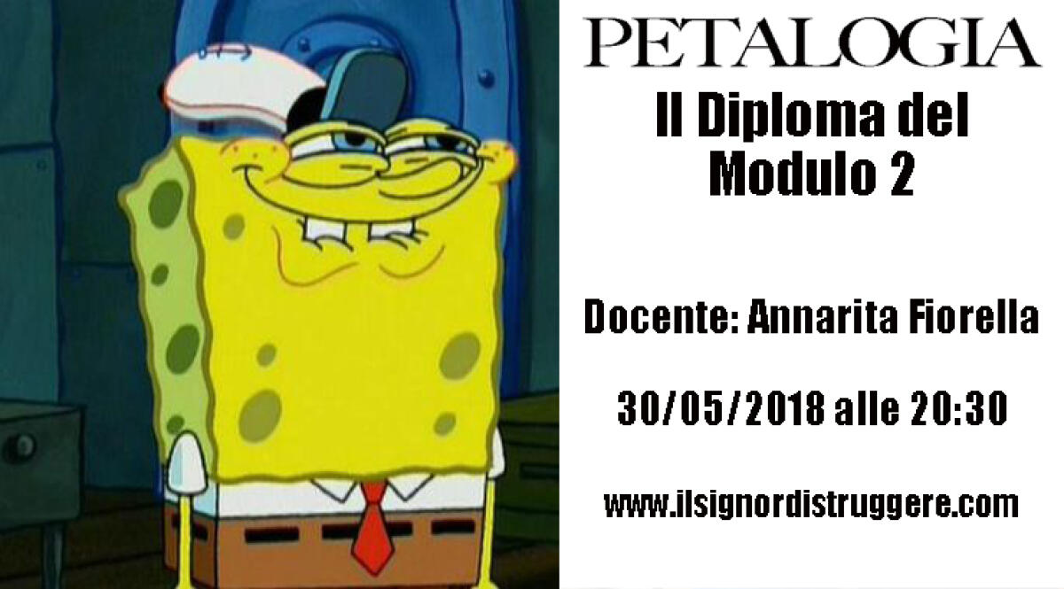 Il SECONDO DIPLOMA DI PETALOGIA - 