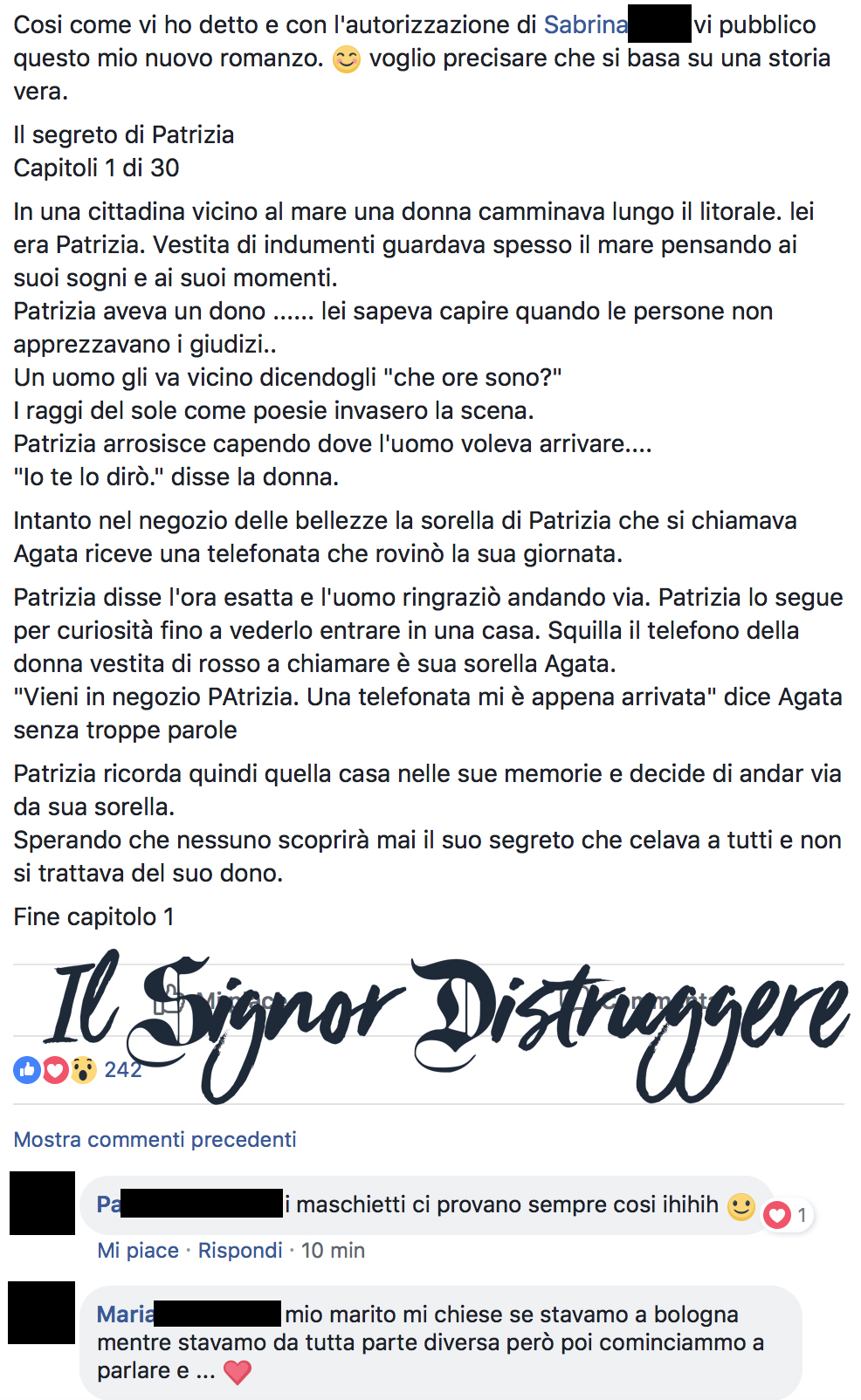 Il SEGRETO DI PATRIZIA - CAP 1
