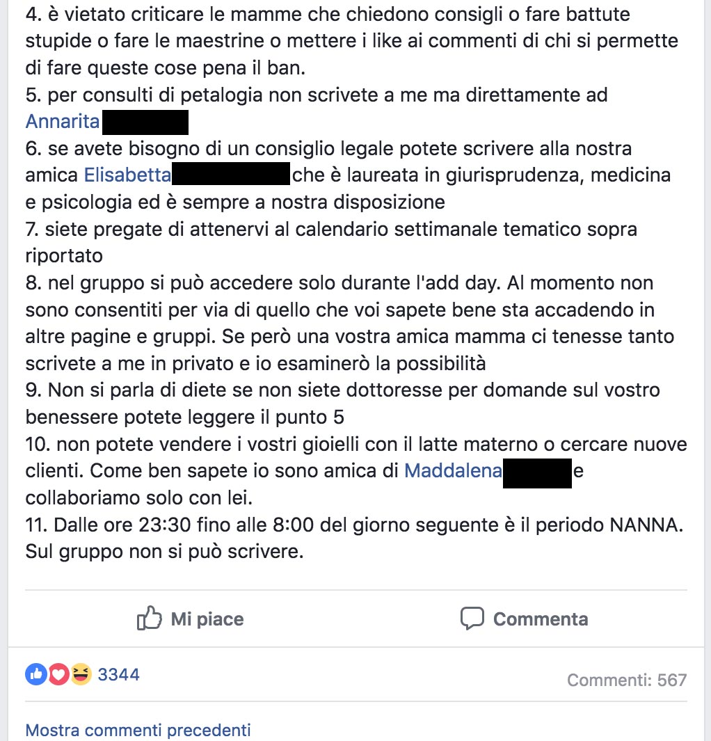 IL REGOLAMENTO DI SABRINA