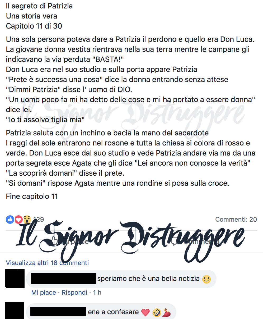 IL SEGRETO DI PATRIZIA CAP 11 - "La confessione"