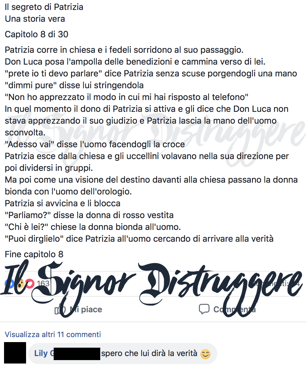 IL SEGRETO DI PATRIZIA CAP 8 - "La visione"