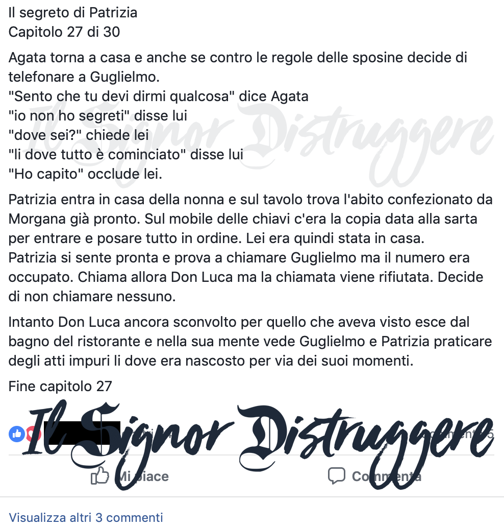 IL SEGRETO DI PATRIZIA CAP 27 - "Qualcuno ha visto tutto"