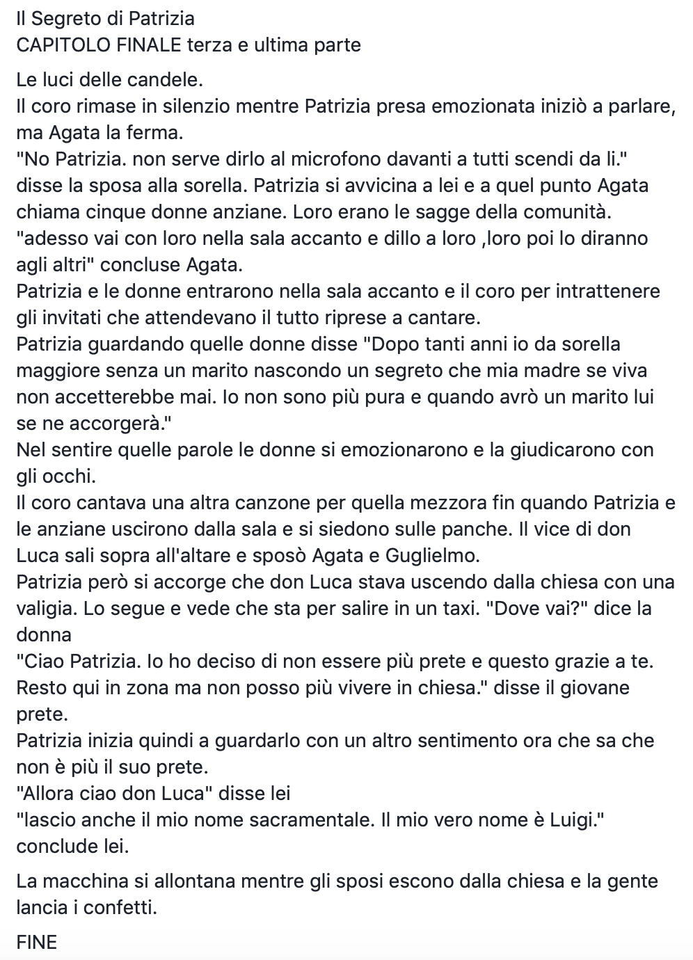 IL SEGRETO DI PATRIZIA CAP 33 - "Il segreto 3 di 3"