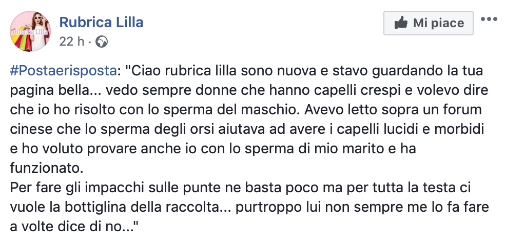 Rubrica Disagio "Uno shampoo particolare"