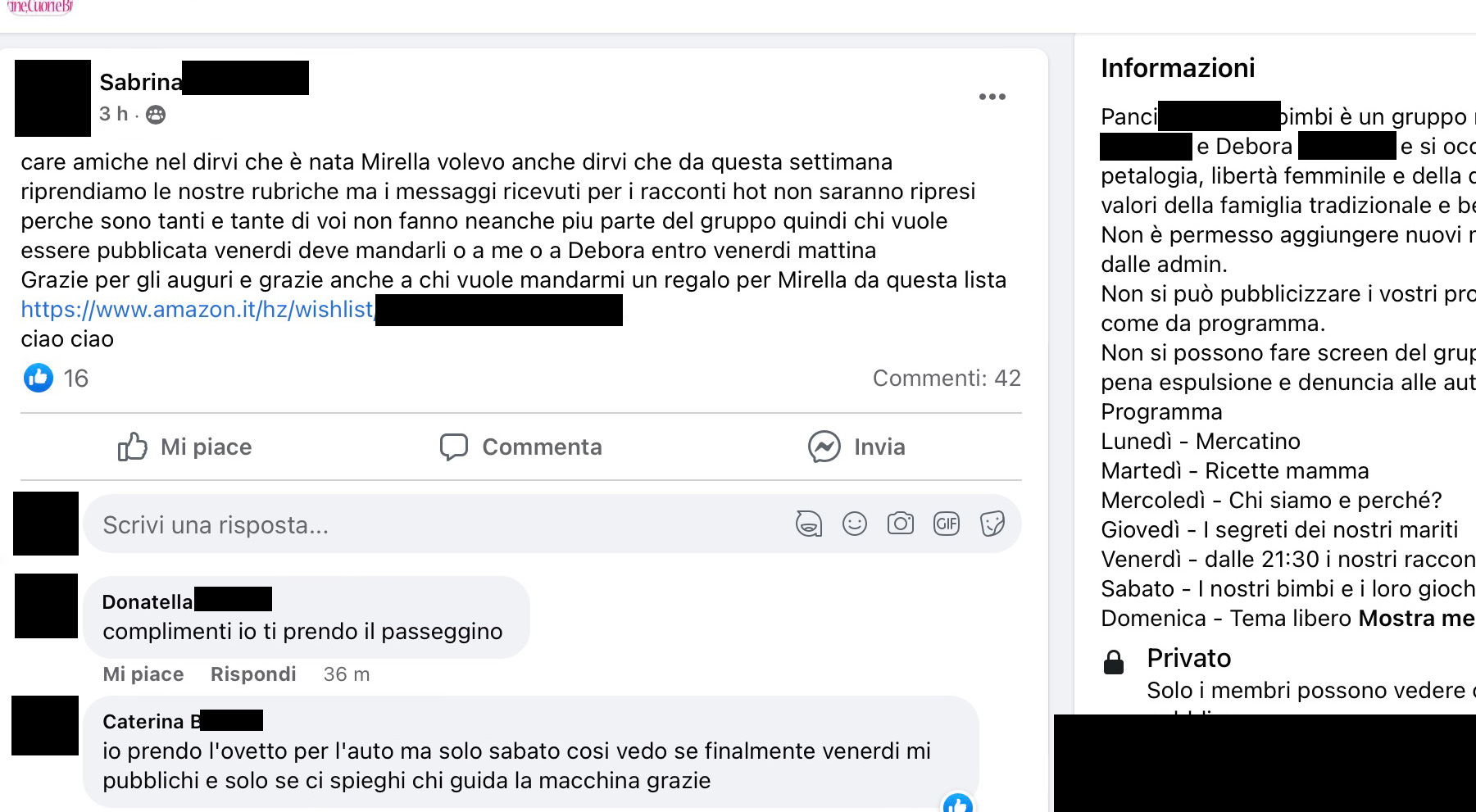 La clamorosa Wishlist di Sabrina